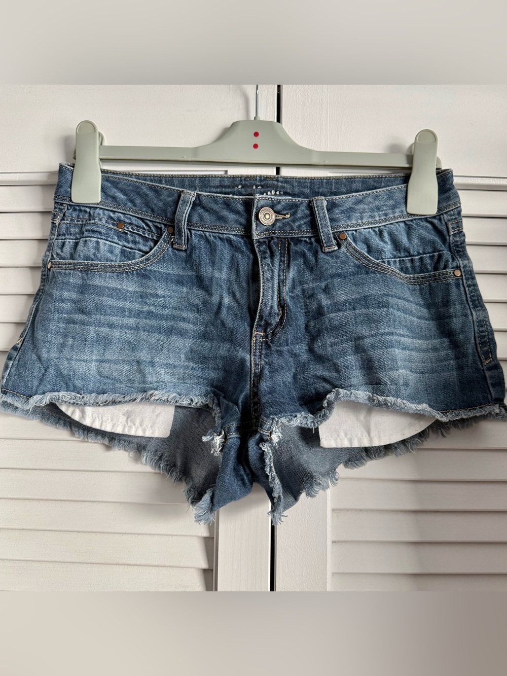 Rewash Low Rise Denim Mini Shorts